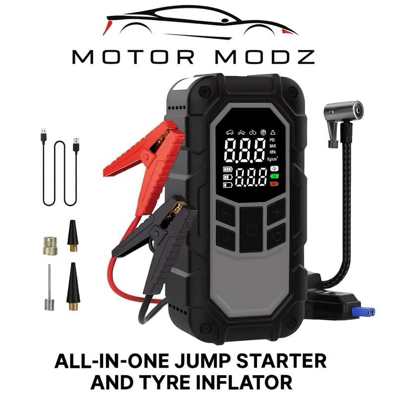 MotorModz All-in-One, Ultra Safe Jump Starter and Tyre inflators